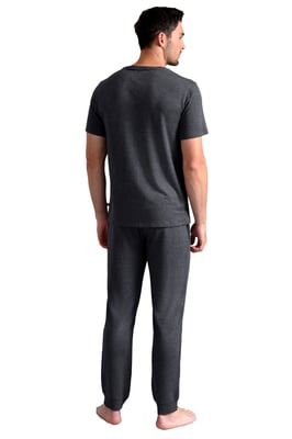 Ted Baker Pyjamahose für Herren | Atmungsaktive, lässige, lange Pyjama-Jogginghose mit Taschen - Holzkohle