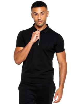Enzo | Herren Zip Up Polo Shirt