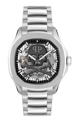 Philipp Plein $keleton $pectre Silber Herren Armbanduhr PWRAA0223