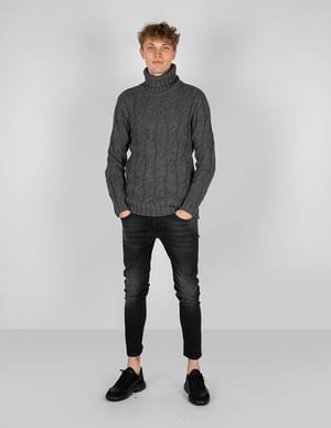 Xagon Man Pullover Turtleneck Herren grau