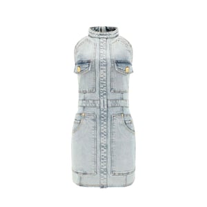 Mini-robe en jean Balmain