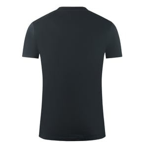 Aquascutum London Aldis Markenlogo Schwarzes T-Shirt