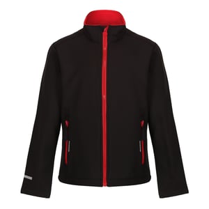 Regatta - "Ablaze" Softshelljacke Zweilagig für Kinder (Schwarz/Rot)
