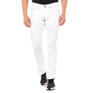 Lange, gerade geschnittene Denim-Hose für Herren mit Saum JMT016