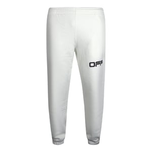 Weiße Jogginghose mit Flughafenband-Logo von Off-White