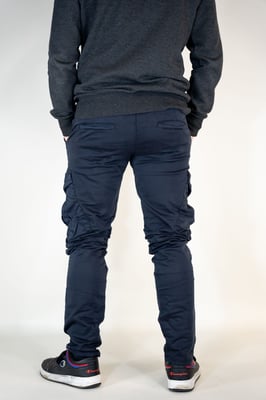 Cliff Herren Cargohosen Navy Slim Fit