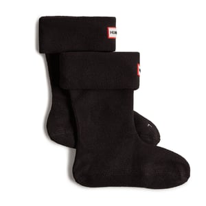 Hunter recycelte Kinder schwarze Fleece Black Boot Socken