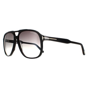 Lunettes de soleil Tom Ford Raoul FT0753 01b Gradient de fumée noire brillante