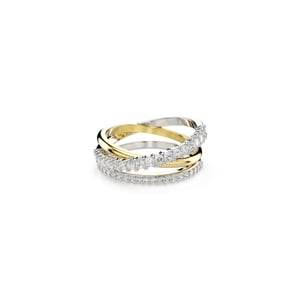 Swarovski 'Hyperbola' Damenring aus Metall - Silber/Gold 5689729