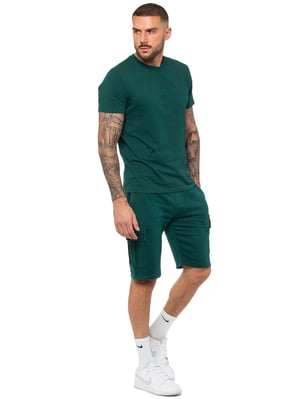 Enzo | Herren T-Shirt Trainingsanzug mit Shorts Set - Grün
