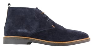 Marineblaue Herren-Chukka-Stiefel aus Wildleder zum Schnüren