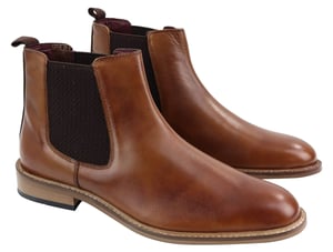 Vintage-Händlerstiefel aus braunem Leder für Herren