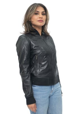 Damen MA-1 Leder Bomberjacke-Abbotsford
