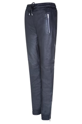 Damen-Jogginghose aus schwarzem Nappaleder
