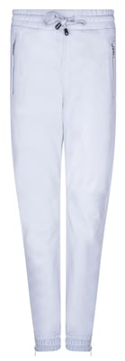 Weiße Jogginghose aus echtem Nappaleder für Damen