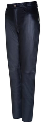 Klassische Damen-Jeans „501“ aus schwarzem Lammnappaleder