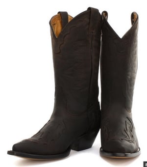 Grinders Unisex-Cowboystiefel aus braunem Leder, Arizona HI