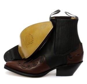 Grinders Unisex-Westernstiefel aus Leder in Schwarz – Arizona Lo