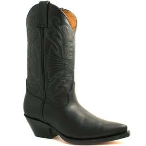 Grinders Western-Cowboystiefel aus schwarzem Leder – Buffalo