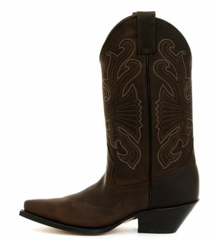 Grinders Western-Cowboystiefel aus braunem Leder – Buffalo