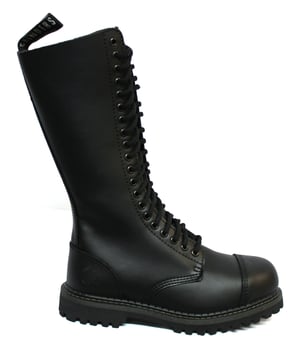 Grinders Unisex Black Punk Military Boots-King CS