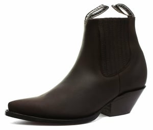 Braune Unisex-Western-Chelsea-Stiefel von Grinders – Mustang