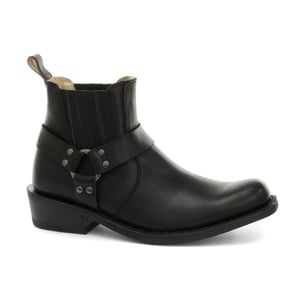 Grinders Unisex Schwarze Western-Lederstiefel-Renegade Lo