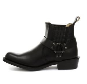 Grinders Unisex Schwarze Western-Lederstiefel-Renegade Lo