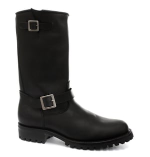 Schwarze Western-Kampflederstiefel für Herren von Grinders – Wild One