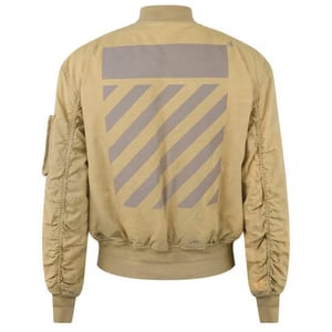 Off-White Diag Tab Vintage Beige Bomberjacke