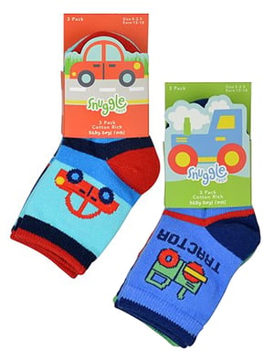 Baby Boys Cotton Cars Trucks Design Muster Socken | 6 Paar Multipack | Sock Snob | Socken für Kleinkinder - Cars