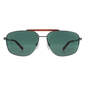 Guess Aviator Mens Glänzend Gunmetal Grün GU00054