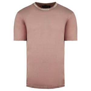 Nicce Crew Neck Kurzarm rosa Herren Eto Plain T-Shirt 211 1 09 08 0339