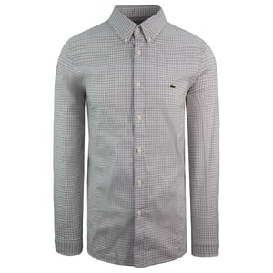 Lacoste Stretch Slim Fit Herrengrau Hemd
