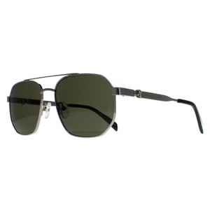 Alexander McQueen Pilotenbrille Unisex Silber Grün AM0458S