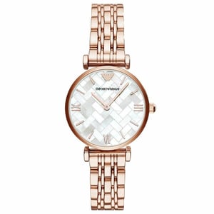 Emporio Armani AR11110 Gianni T-Bar Rose-Gold-Ton Damenuhr