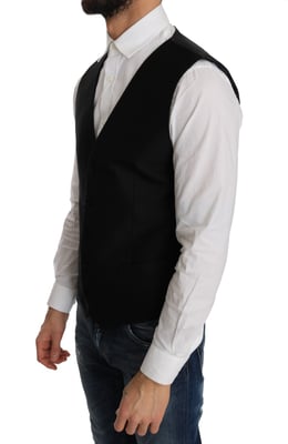 Gilet à pois noir Dolce & Gabbana pour homme