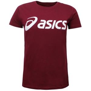 ASICS Logo Womens Burgundy T-Shirt