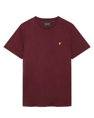 Einfarbiges T-Shirt von Lyle & Scott in Burgunderrot