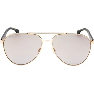 Hugo Boss schwarze Sonnenbrille mit goldenen Beinen