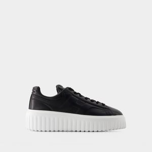 Sneakers H-Stripes Allacciato - Hogan - Leder - Schwarz