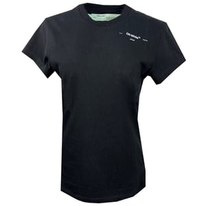 Off-White Woman Logo Schwarzes T-Shirt