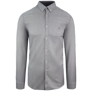 Lacoste Slim Fit Oxford Mens Grey gewebte Hemd