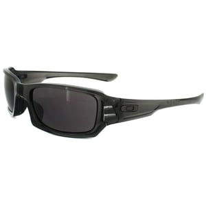 Oakley Wrap Unisex Graues Rauch Warmes Grau Sonnenbrille
