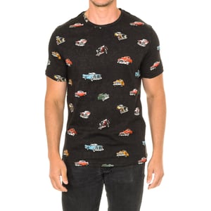 Kurzärmeliges Herren-T-Shirt mit Rundhalsausschnitt JFTD09-RETROCAR-MULTICOLOR