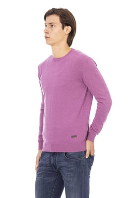 Baldinini Trend Herren Violetter Wollpullover