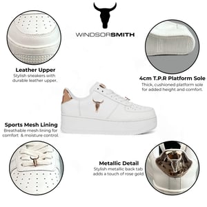 Windsor Smith – Weiße, klobige Leder-Sneakers - Rich