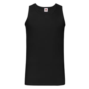 Fruit of the Loom - "Valueweight Athletic" Ärmelloses Oberteil für Herren/Damen Unisex (Schwarz)
