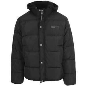 Plein Sport Bold Logo Gepolsterte Jacke Schwarz
