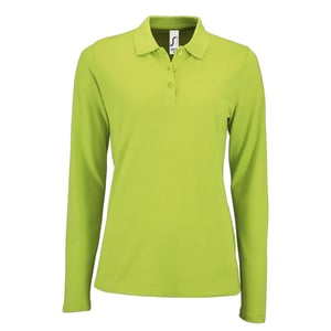 SOLS - "Perfect" Poloshirt für Damen Langärmlig (Apfelgrün)